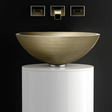 LEONARDO KOIN XL VENICE GOLD/SILVER - Floor-standing wooden vanity unit by Glass Design - view 3
